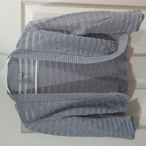 Vanity Gray metallic shrug top womens size Large